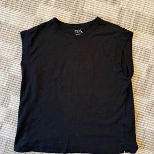 Time and Tru Black Sleeveless Tee